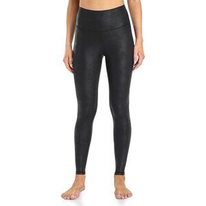 Women's High Waisted Matte Faux Leather Leggings Full Length Yoga Pants